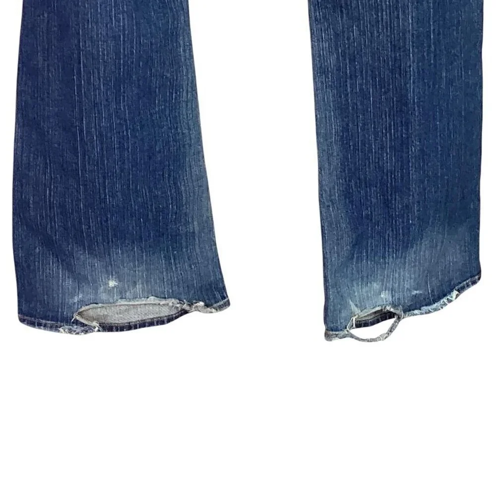 LUCKY BRAND Jeans Women 14 Dungarees by Gene Montesano Dream Stretch Bootcut VTG - Picture 6 of 8